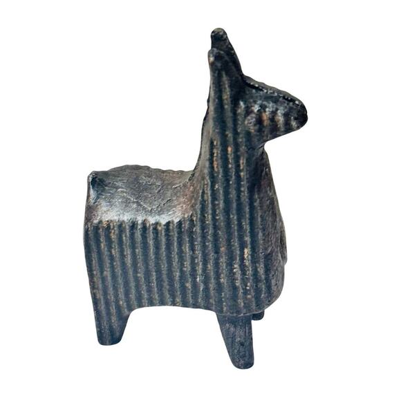 Vintage Metal Llama Figurine – Boho Rustic Home Decor - Picture 1 of 3